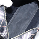 BURBERRY Nova Check Blue Label Shoulder Bag Nylon Black Silver Auth 146441-18