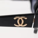 CHANEL Sunglasses Plastic Black CC Auth 146446-8