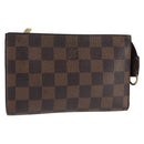 LOUIS VUITTON Damier Ebene Marais Pouch Pouch LV Auth 146456-1