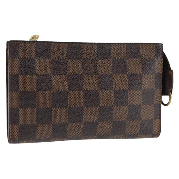 LOUIS VUITTON Damier Ebene Marais Pouch Pouch LV Auth 146456