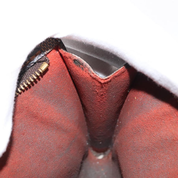 LOUIS VUITTON Damier Ebene Marais Pouch Pouch LV Auth 146456