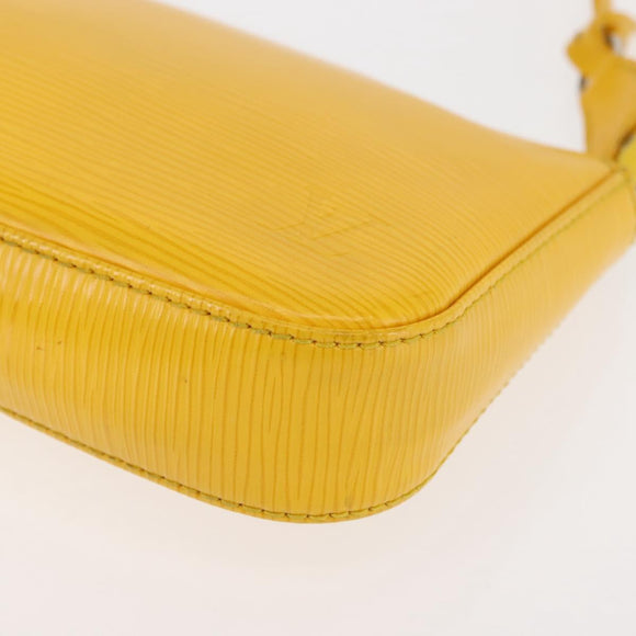 LOUIS VUITTON Epi Pochette Accessoires Accessory Pouch Yellow M52989 Auth 146464