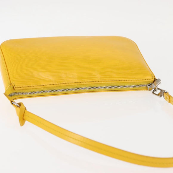 LOUIS VUITTON Epi Pochette Accessoires Accessory Pouch Yellow M52989 Auth 146464