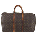 LOUIS VUITTON Monogram Keepall 50 Boston Bag M41426 LV Auth 146472-2
