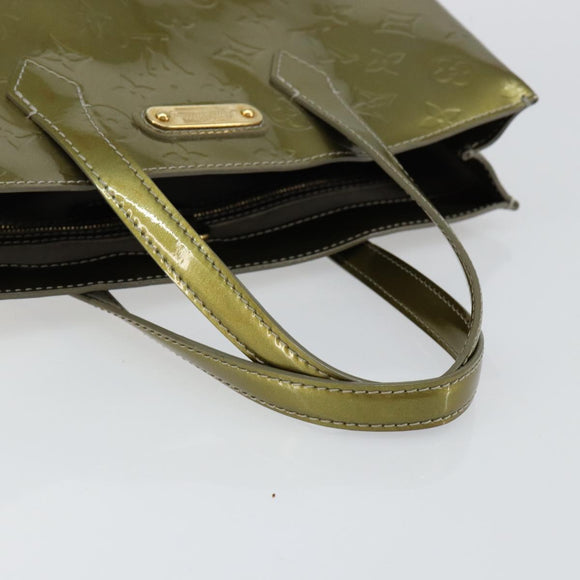 LOUIS VUITTON Monogram Vernis Wilshire PM Bag Gris Art Deco M91627 Auth 146474