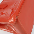 LOUIS VUITTON Vernis Bluebird Wilshire PM Bag Orenge Sunset M93644 Auth 146475-16