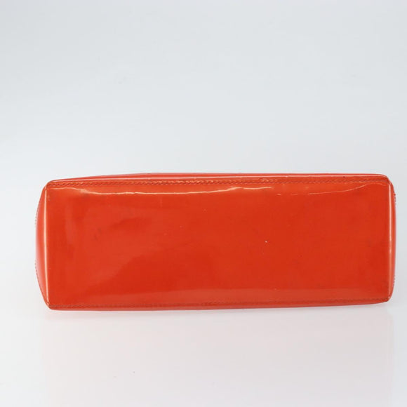 LOUIS VUITTON Vernis Bluebird Wilshire PM Bag Orenge Sunset M93644 Auth 146475