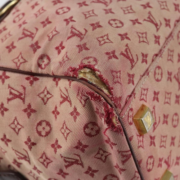 LOUIS VUITTON Monogram Mini Josephine GM Hand Bag Red M92213 LV Auth 146479