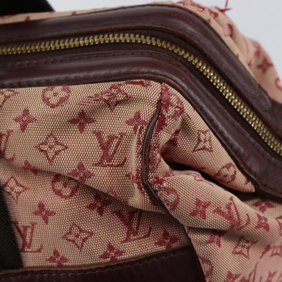 LOUIS VUITTON Monogram Mini Josephine GM Hand Bag Red M92213 LV Auth 146479