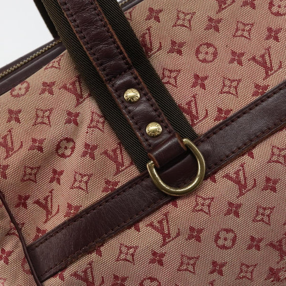 LOUIS VUITTON Monogram Mini Josephine GM Hand Bag Red M92213 LV Auth 146479