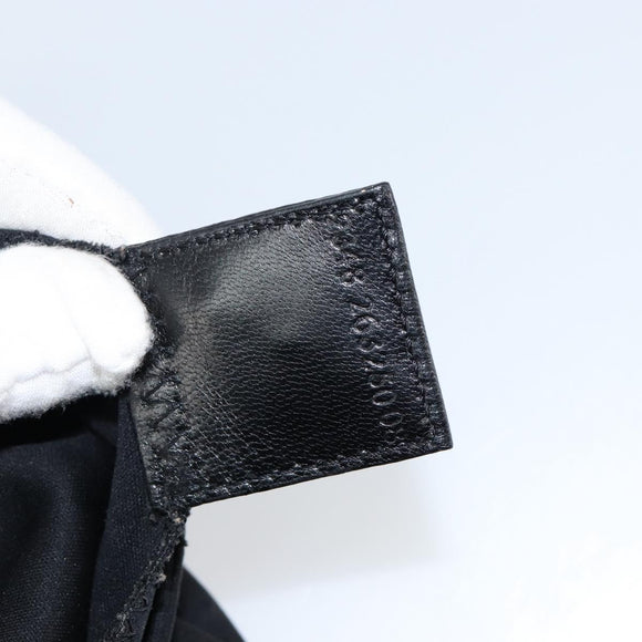 FENDI Mamma Baguette Shoulder Bag Nylon Black Silver Auth 146480