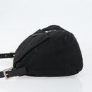 FENDI Mamma Baguette Shoulder Bag Nylon Black Silver Auth 146480-4