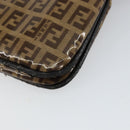 FENDI Zucchino Canvas Mamma Baguette Shoulder Bag Enamel Beige Gold Auth 146481-15