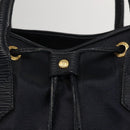 FENDI Pecan Canvas Hand Bag PVC Navy Gold Auth 146482-18