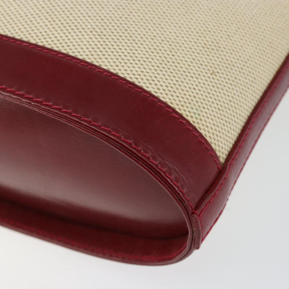 TIFFANY&Co. Shoulder Bag Canvas Beige Gold Auth 146483