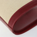 TIFFANY&Co. Shoulder Bag Canvas Beige Gold Auth 146483-14