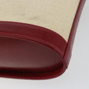 TIFFANY&Co. Shoulder Bag Canvas Beige Gold Auth 146483-15