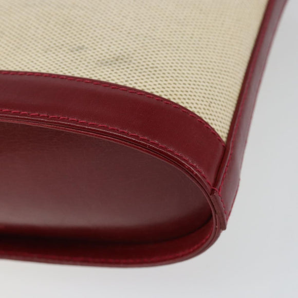 TIFFANY&Co. Shoulder Bag Canvas Beige Gold Auth 146483