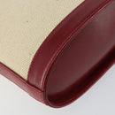 TIFFANY&Co. Shoulder Bag Canvas Beige Gold Auth 146483-16