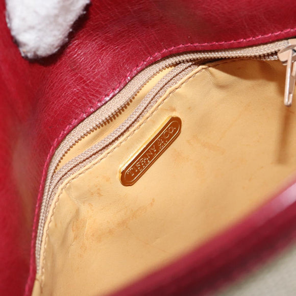 TIFFANY&Co. Shoulder Bag Canvas Beige Gold Auth 146483