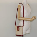 TIFFANY&Co. Shoulder Bag Canvas Beige Gold Auth 146483-20