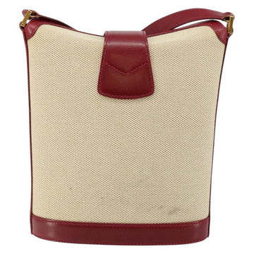 TIFFANY&Co. Shoulder Bag Canvas Beige Gold Auth 146483 - 0