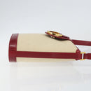 TIFFANY&Co. Shoulder Bag Canvas Beige Gold Auth 146483-3