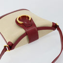 TIFFANY&Co. Shoulder Bag Canvas Beige Gold Auth 146483-6