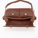 CELINE Shoulder Bag Leather Brown Auth 146484-14