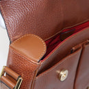 CELINE Shoulder Bag Leather Brown Auth 146484-15