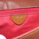 CELINE Shoulder Bag Leather Brown Auth 146484-17