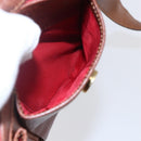 CELINE Shoulder Bag Leather Brown Auth 146484-23