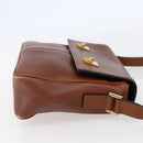 CELINE Shoulder Bag Leather Brown Auth 146484-5