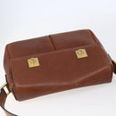 CELINE Shoulder Bag Leather Brown Auth 146484-6