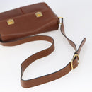 CELINE Shoulder Bag Leather Brown Auth 146484-7
