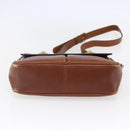 CELINE Shoulder Bag Leather Brown Auth 146484-9
