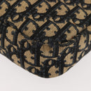 Christian Dior Trotter Canvas Shoulder Bag Navy Gold Auth 146485-14