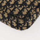 Christian Dior Trotter Canvas Shoulder Bag Navy Gold Auth 146485-16
