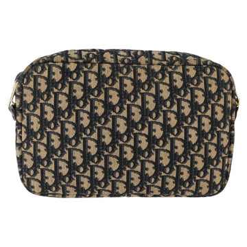 Christian Dior Trotter Canvas Shoulder Bag Navy Gold Auth 146485 - 0