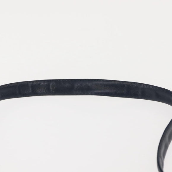 Christian Dior Trotter Canvas Shoulder Bag Navy Gold Auth 146485