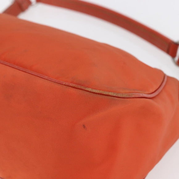 PRADA Shoulder Bag Nylon Orange Auth 146486