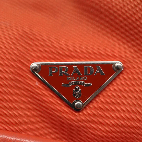 PRADA Shoulder Bag Nylon Orange Auth 146486