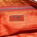 PRADA Shoulder Bag Nylon Orange Auth 146486-19