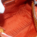 PRADA Shoulder Bag Nylon Orange Auth 146486-10