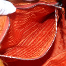 PRADA Shoulder Bag Nylon Orange Auth 146486-22