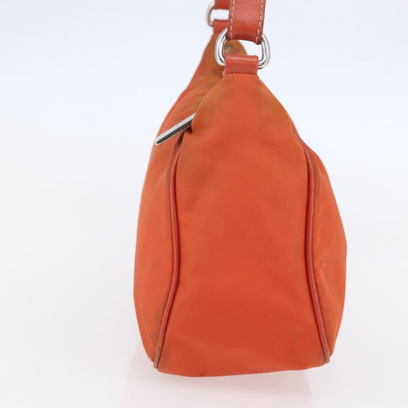 PRADA Shoulder Bag Nylon Orange Auth 146486