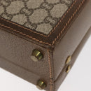GUCCI GG Plus Supreme Attache Case PVC Beige Gold Auth 146488-15