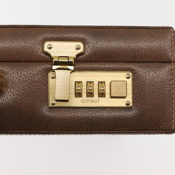 GUCCI GG Plus Supreme Attache Case PVC Beige Gold Auth 146488