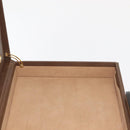 GUCCI GG Plus Supreme Attache Case PVC Beige Gold Auth 146488-19