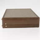 GUCCI GG Plus Supreme Attache Case PVC Beige Gold Auth 146488-3